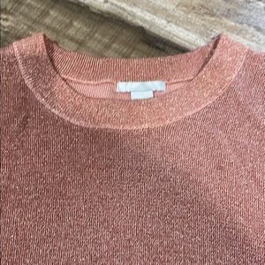 H & M Women's Pink Metallic Sweater Size Large